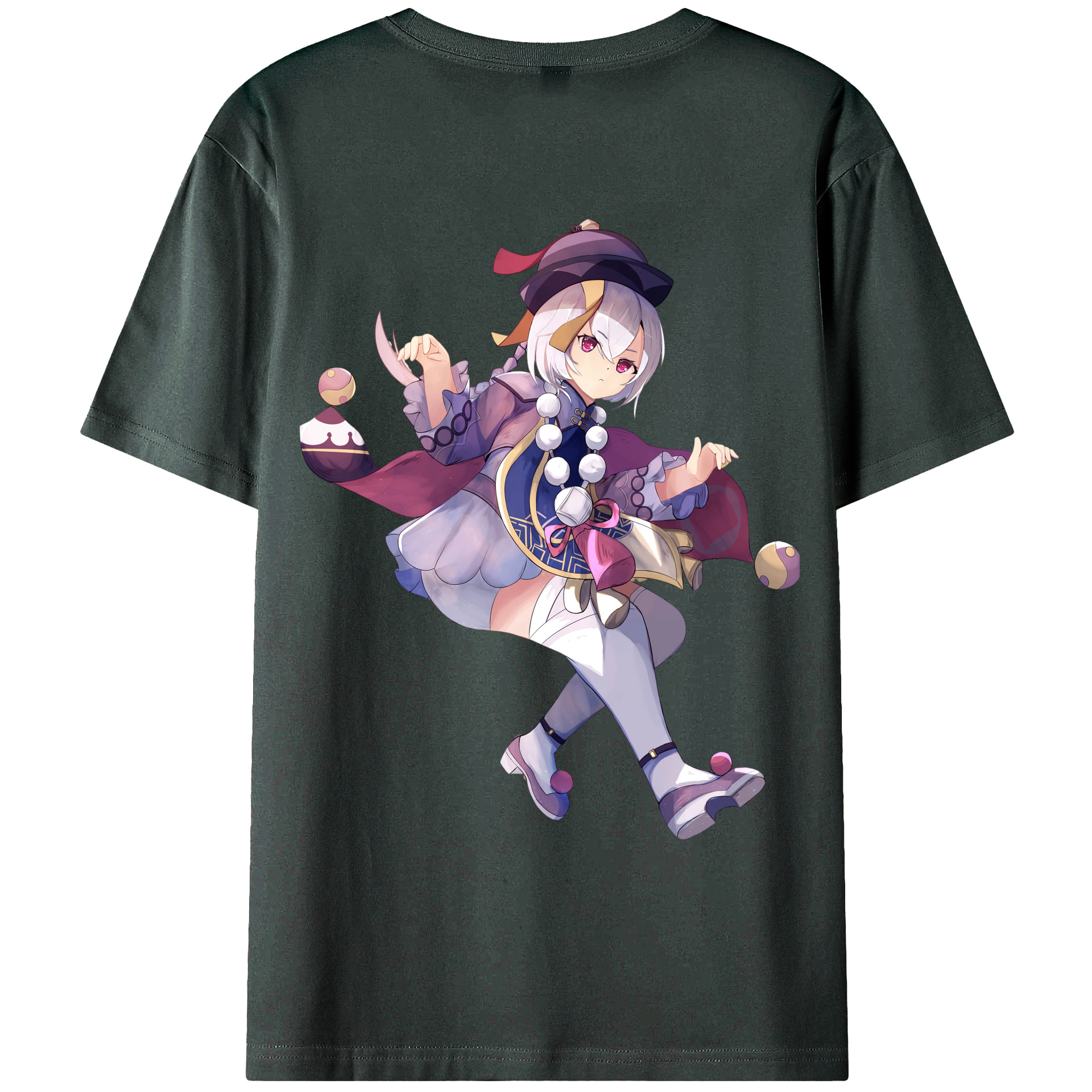 げんし神 七七 なな  genshin Nana 綿100％ メンズ半袖Tシャツ（バックプリント） 通気性
